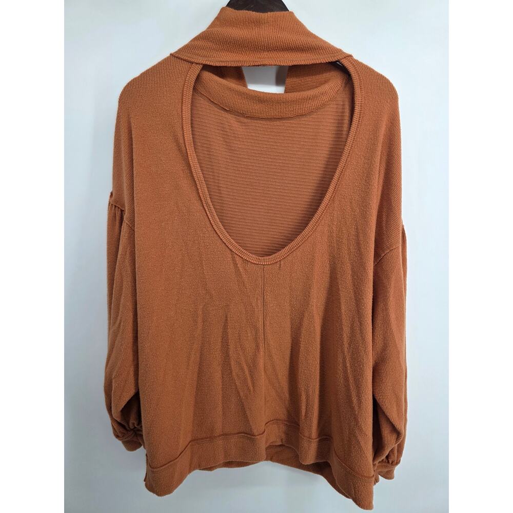 We The Free Free People Oversized Open Back Sweater Orange Size Medium - Picture 5 of 5
